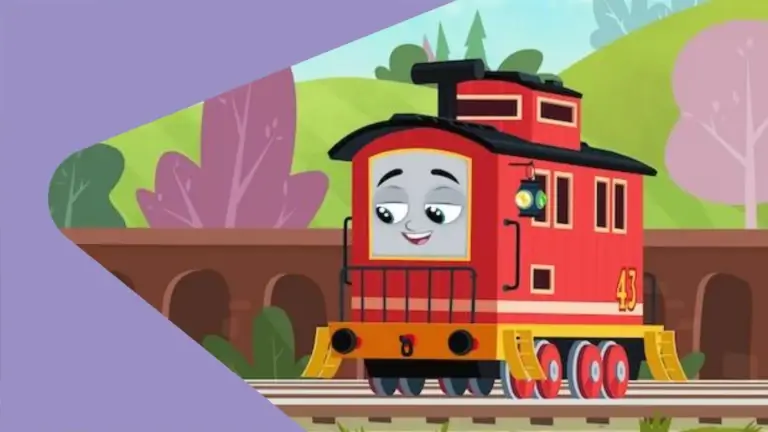 Desenho Thomas & Seus Amigos. Thomas é um vagão de trem de cor alaranjada.