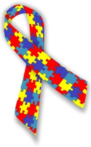 fita de quebra-cabeça símbolo do autismo