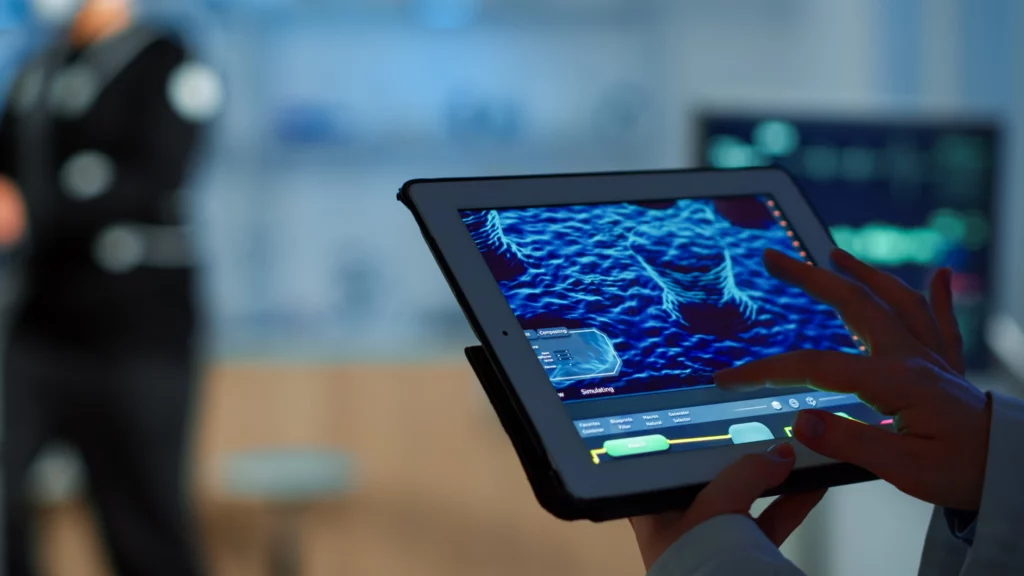 tablet com tecnologia no setor da saúde