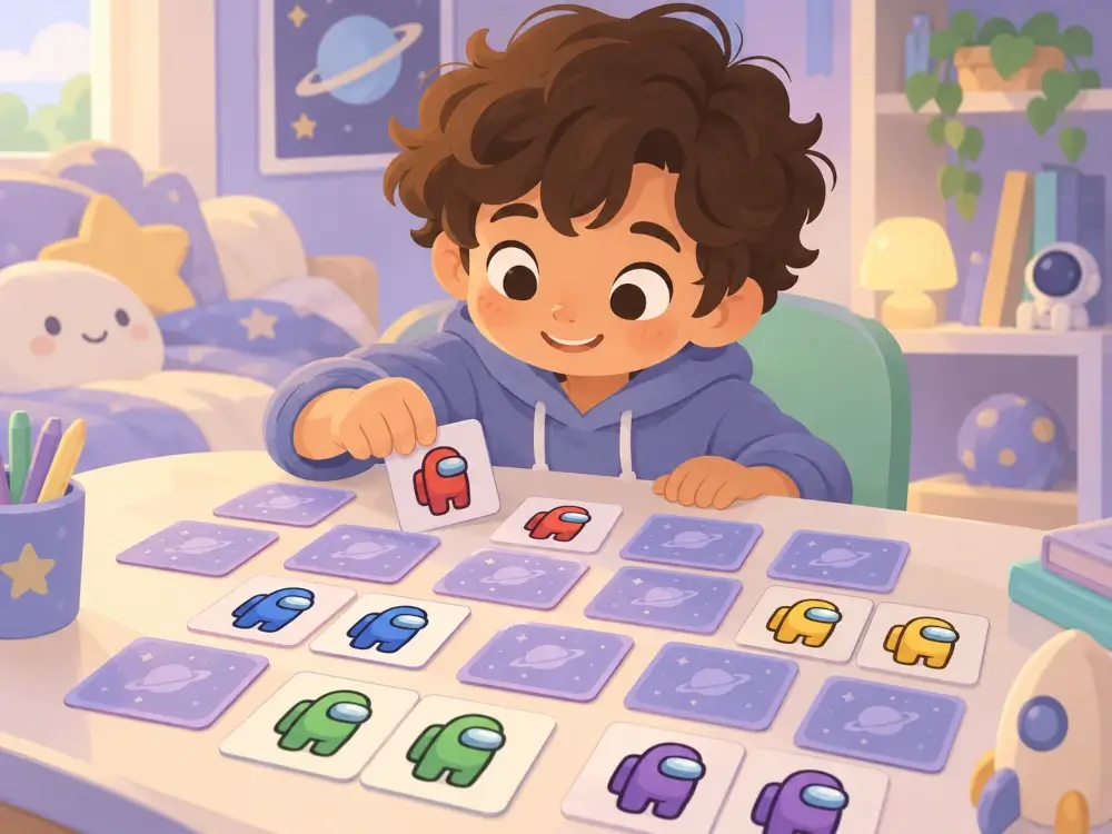 Menino brincando de jogo
