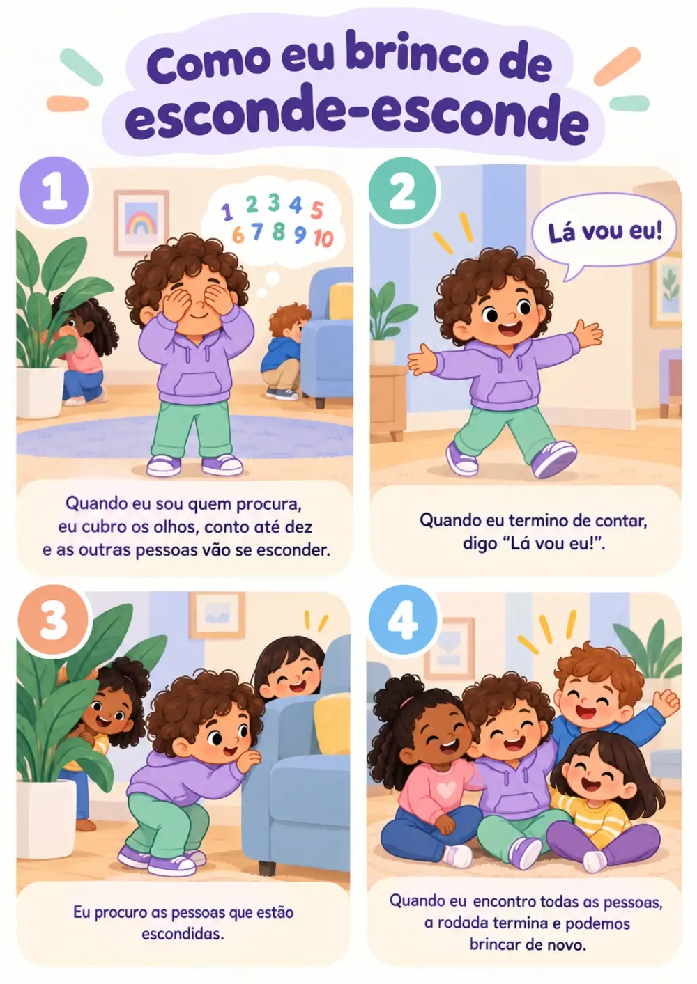 Guia ensinando esconde esconde