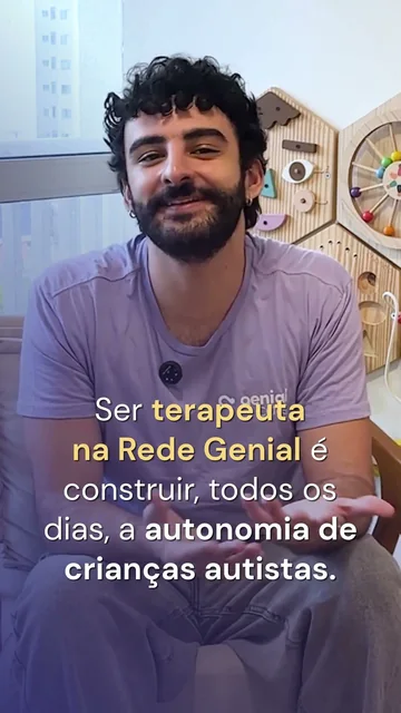 Renan, Terapeuta Genial, falando sobre a rotina de trabalho na Rede Genial